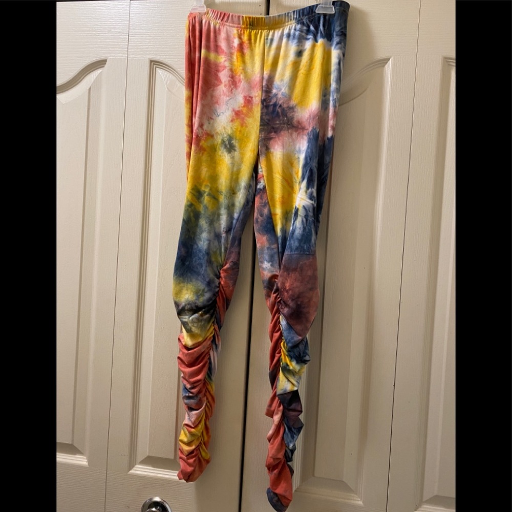 Scrunchy legs tye dye Leggings